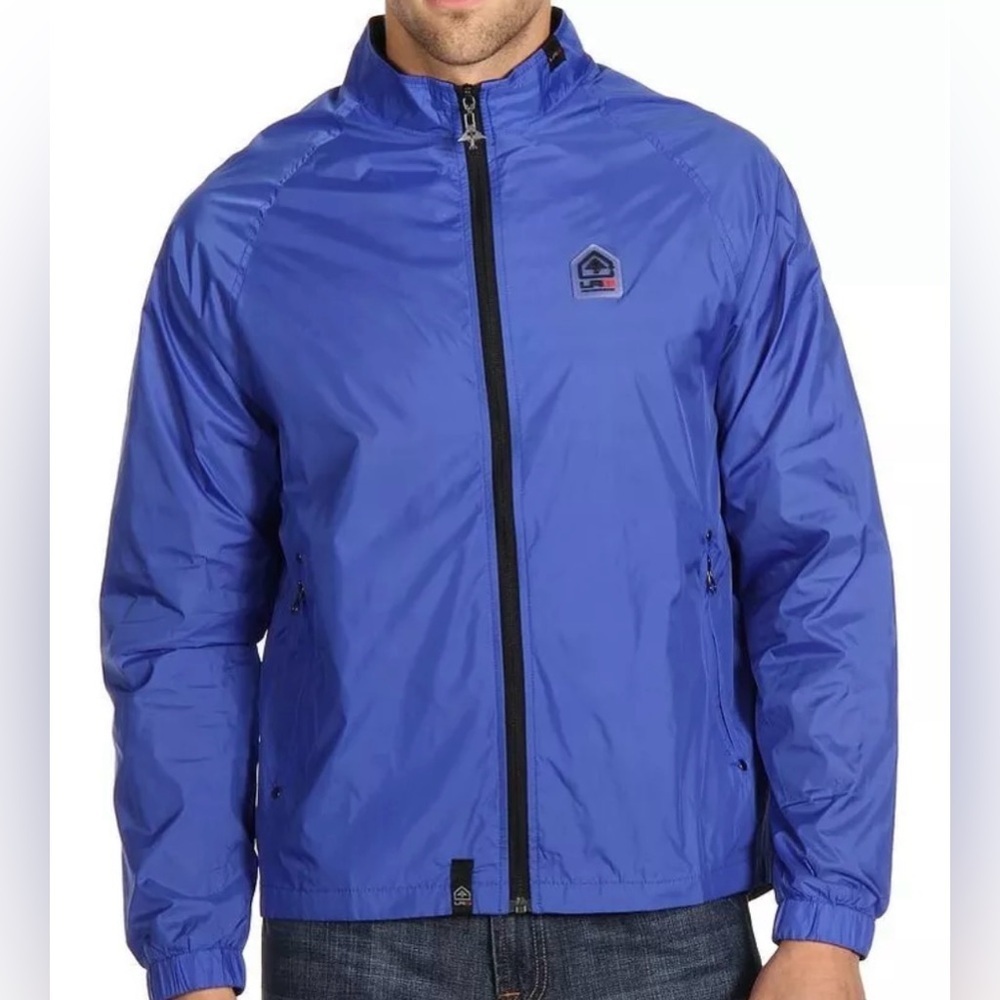 Y2K L-R-G LRG Enterpriser Windbreaker Men’s Jacket Blue Logo Size XL